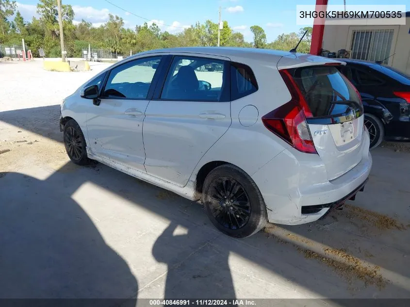 2019 Honda Fit Sport VIN: 3HGGK5H69KM700535 Lot: 40846991