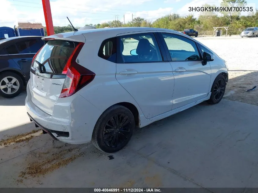 2019 Honda Fit Sport VIN: 3HGGK5H69KM700535 Lot: 40846991