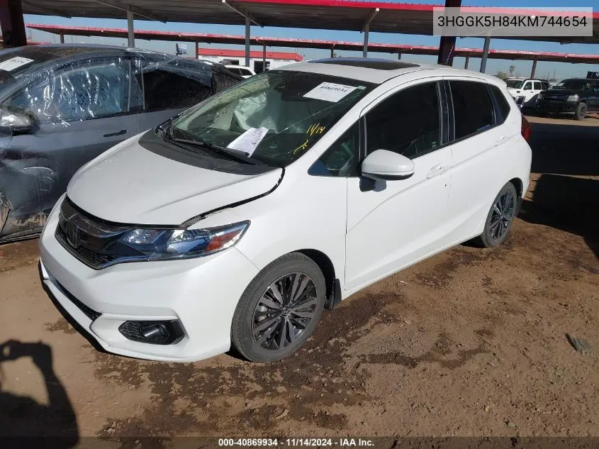 2019 Honda Fit Ex VIN: 3HGGK5H84KM744654 Lot: 40869934