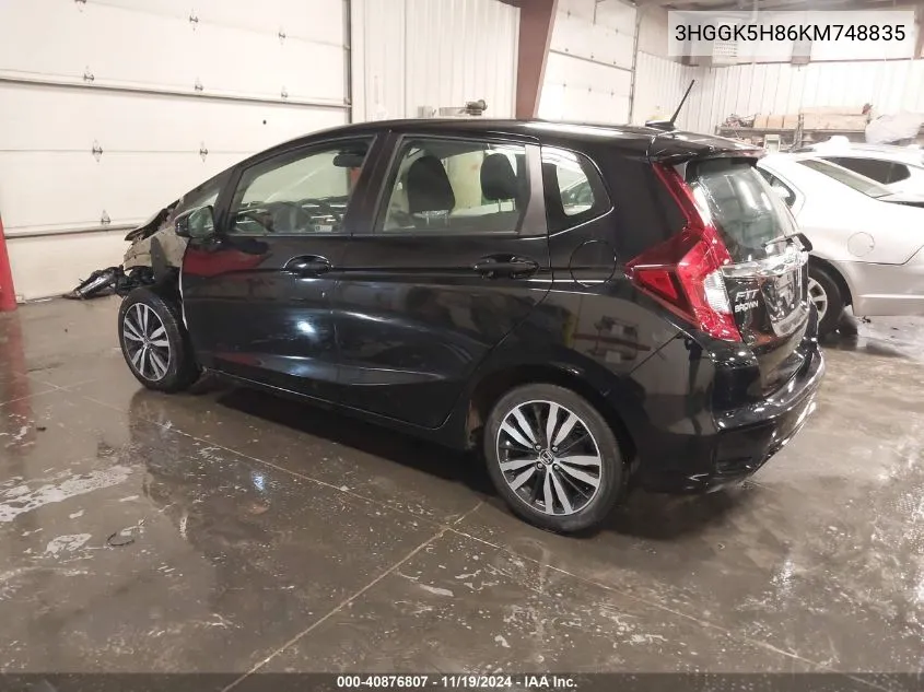 2019 Honda Fit Ex VIN: 3HGGK5H86KM748835 Lot: 40876807