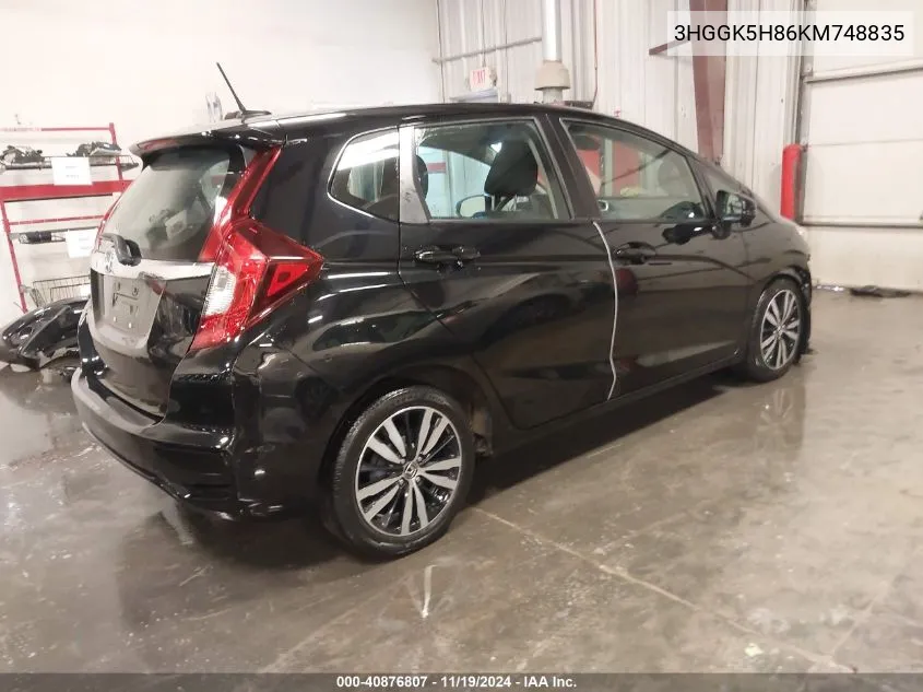 2019 Honda Fit Ex VIN: 3HGGK5H86KM748835 Lot: 40876807