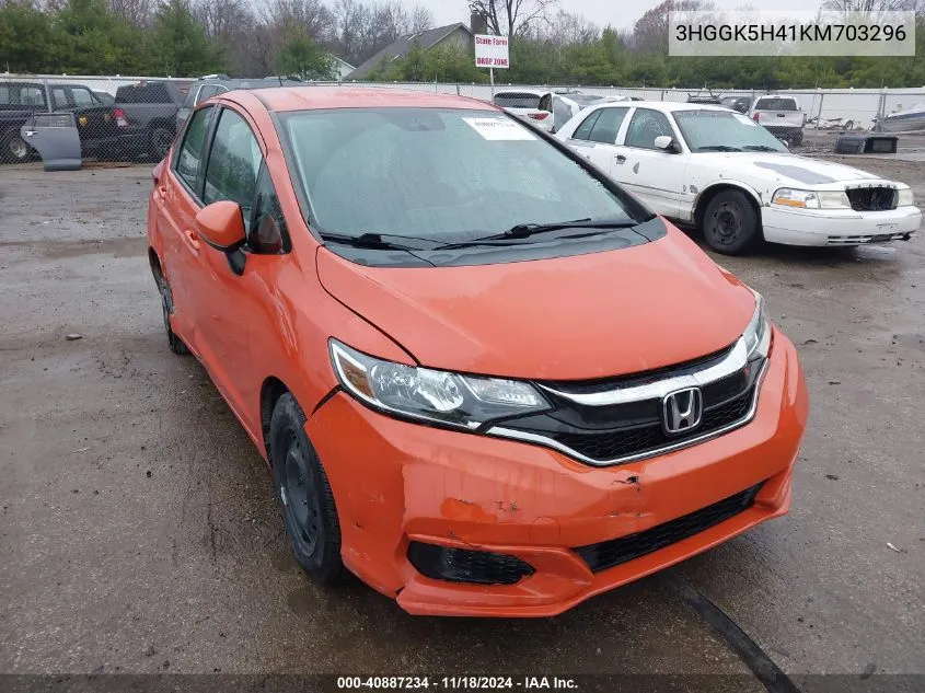 2019 Honda Fit Lx VIN: 3HGGK5H41KM703296 Lot: 40887234