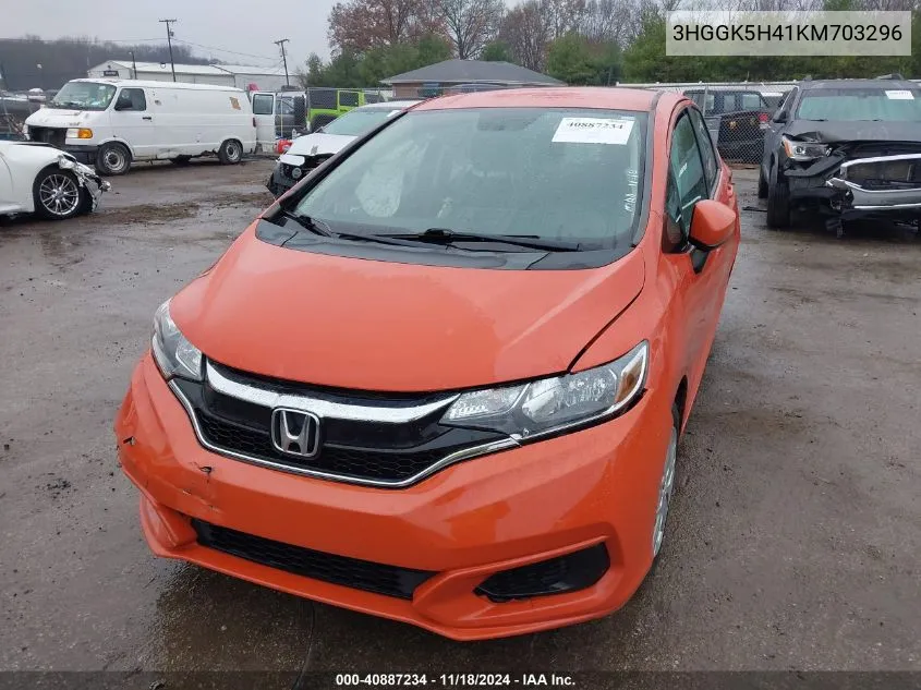 2019 Honda Fit Lx VIN: 3HGGK5H41KM703296 Lot: 40887234