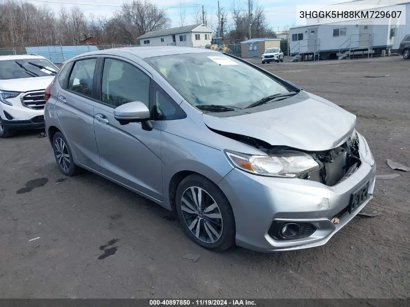 2019 Honda Fit Ex VIN: 3HGGK5H88KM729607 Lot: 40897850