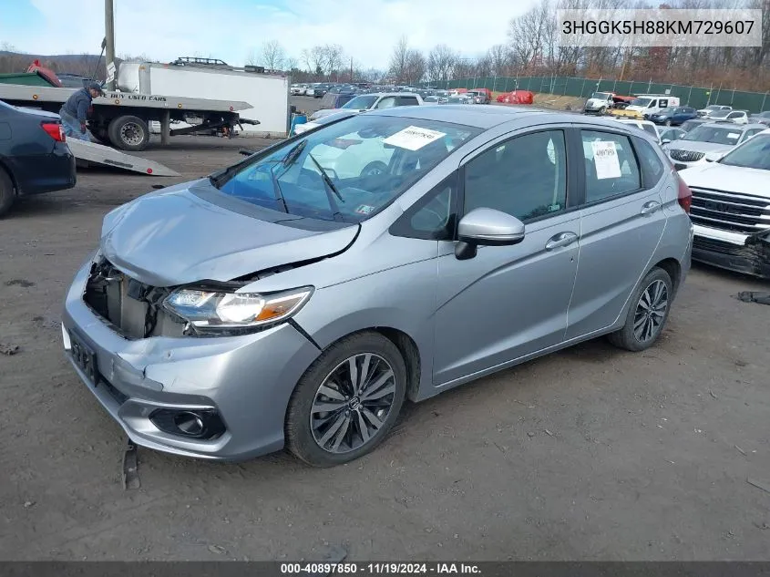 2019 Honda Fit Ex VIN: 3HGGK5H88KM729607 Lot: 40897850