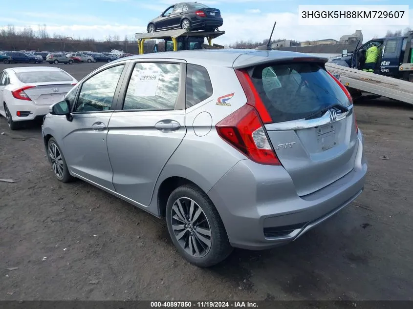 2019 Honda Fit Ex VIN: 3HGGK5H88KM729607 Lot: 40897850