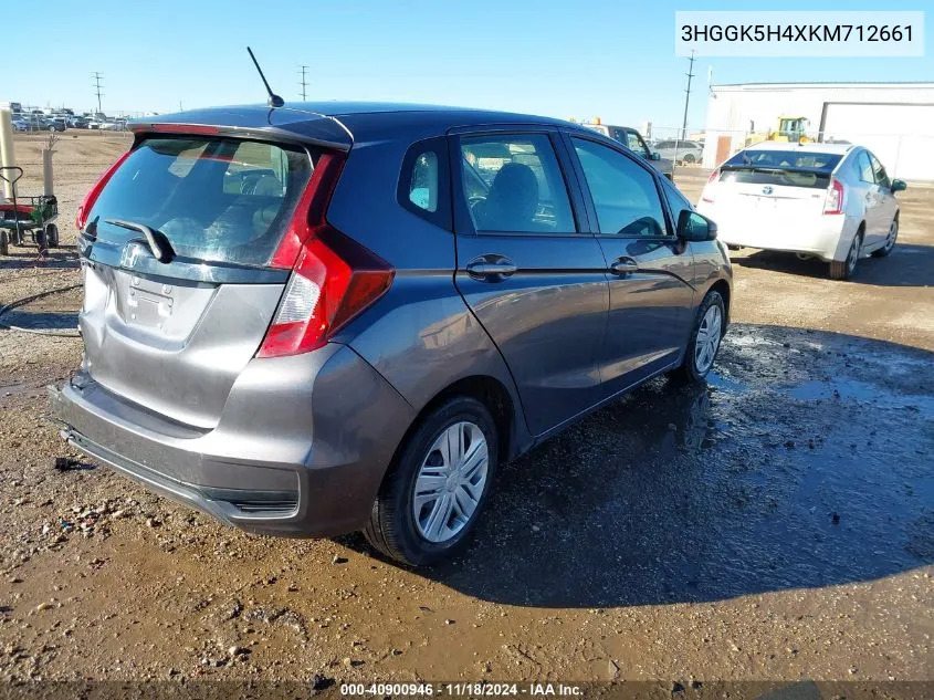 2019 Honda Fit Lx VIN: 3HGGK5H4XKM712661 Lot: 40900946