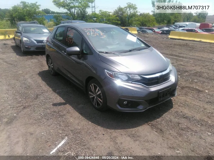 2020 Honda Fit Ex VIN: 3HGGK5H88LM707317 Lot: 39426545