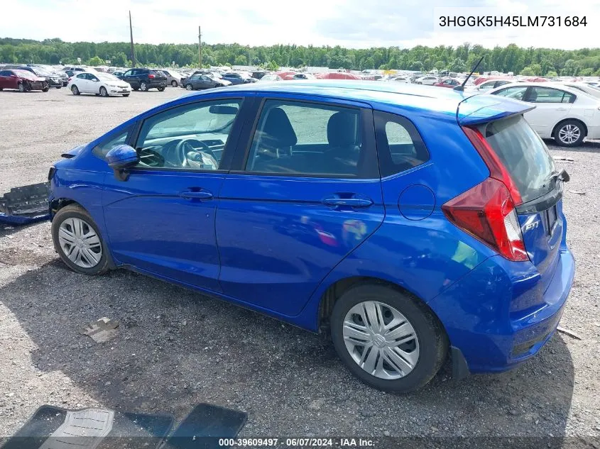 2020 Honda Fit Lx VIN: 3HGGK5H45LM731684 Lot: 39609497