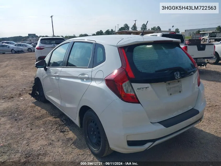 3HGGK5H43LM722563 2020 Honda Fit Lx