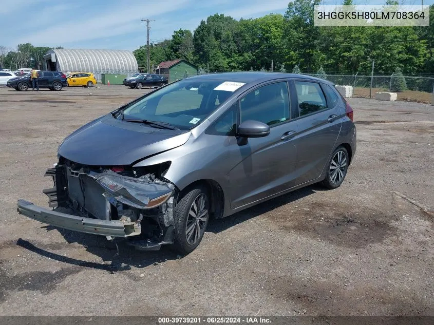 2020 Honda Fit Ex VIN: 3HGGK5H80LM708364 Lot: 39739201