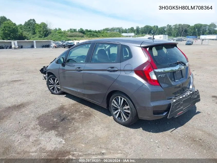 2020 Honda Fit Ex VIN: 3HGGK5H80LM708364 Lot: 39739201