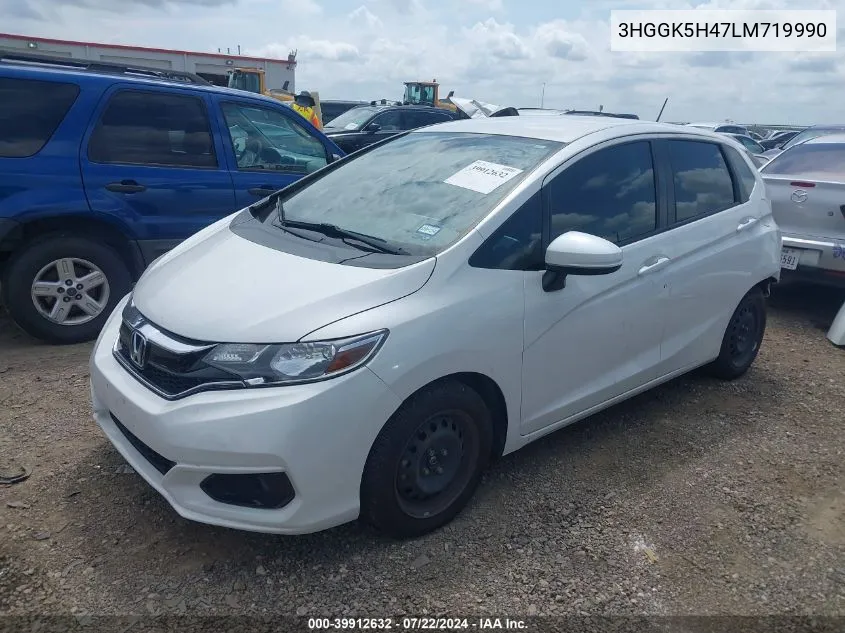 2020 Honda Fit Lx VIN: 3HGGK5H47LM719990 Lot: 39912632