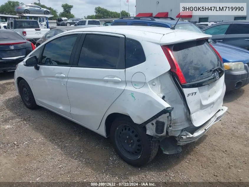 2020 Honda Fit Lx VIN: 3HGGK5H47LM719990 Lot: 39912632