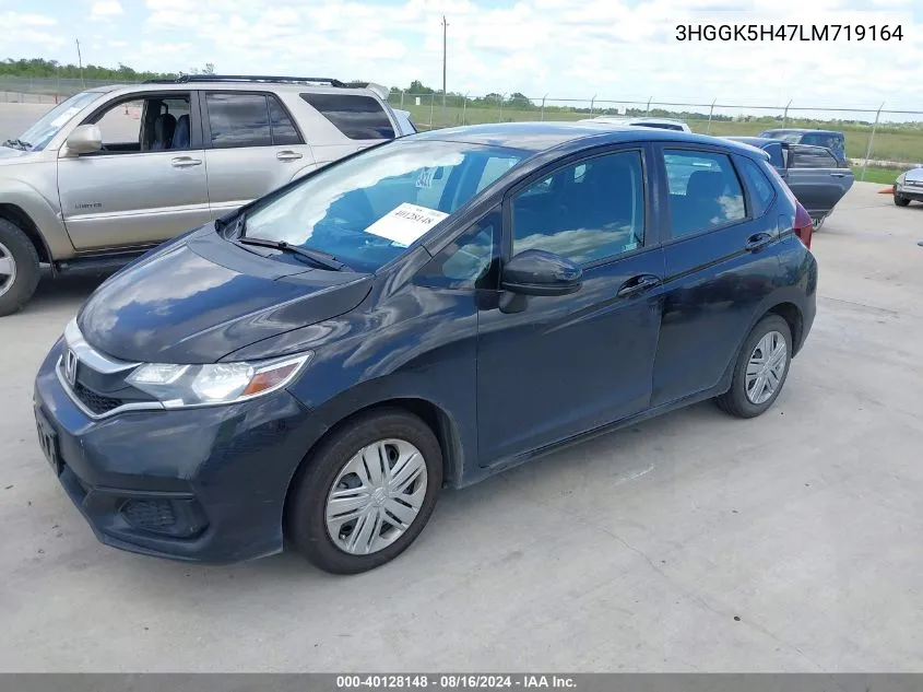 2020 Honda Fit Lx VIN: 3HGGK5H47LM719164 Lot: 40128148