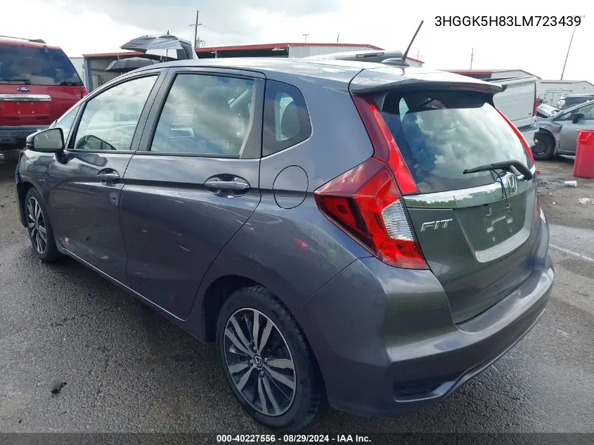 2020 Honda Fit Ex VIN: 3HGGK5H83LM723439 Lot: 40227556