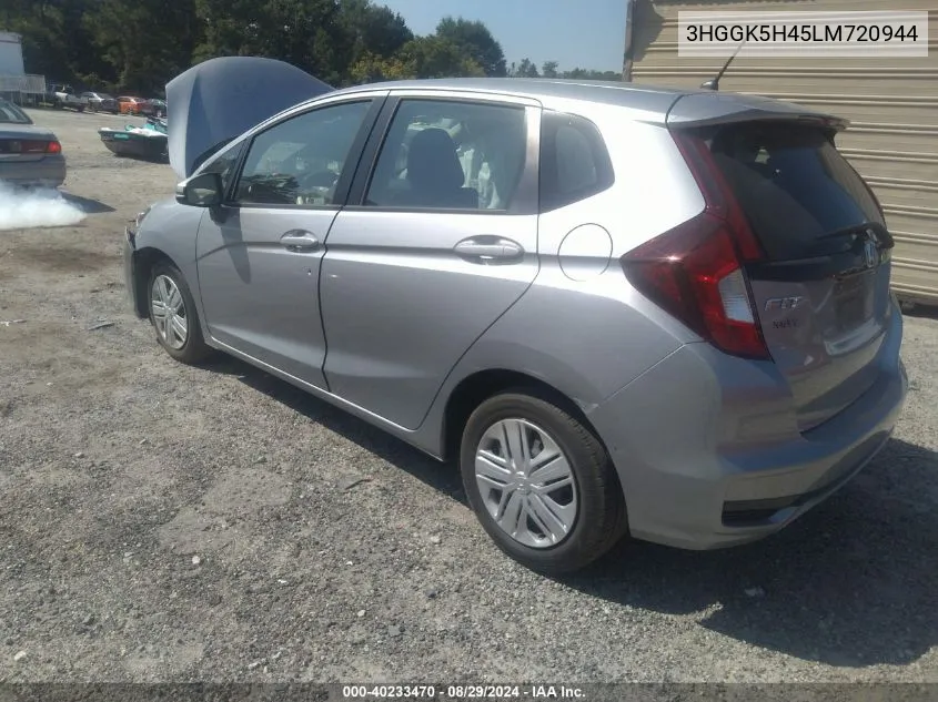 2020 Honda Fit Lx VIN: 3HGGK5H45LM720944 Lot: 40233470