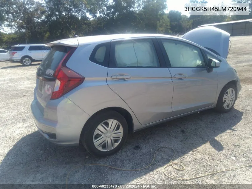 2020 Honda Fit Lx VIN: 3HGGK5H45LM720944 Lot: 40233470