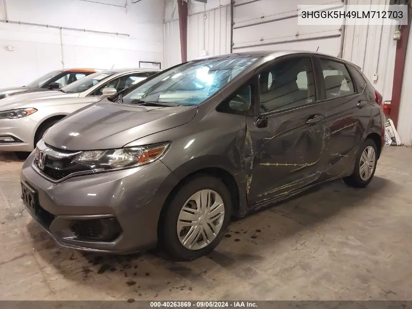 2020 Honda Fit Lx VIN: 3HGGK5H49LM712703 Lot: 40263869