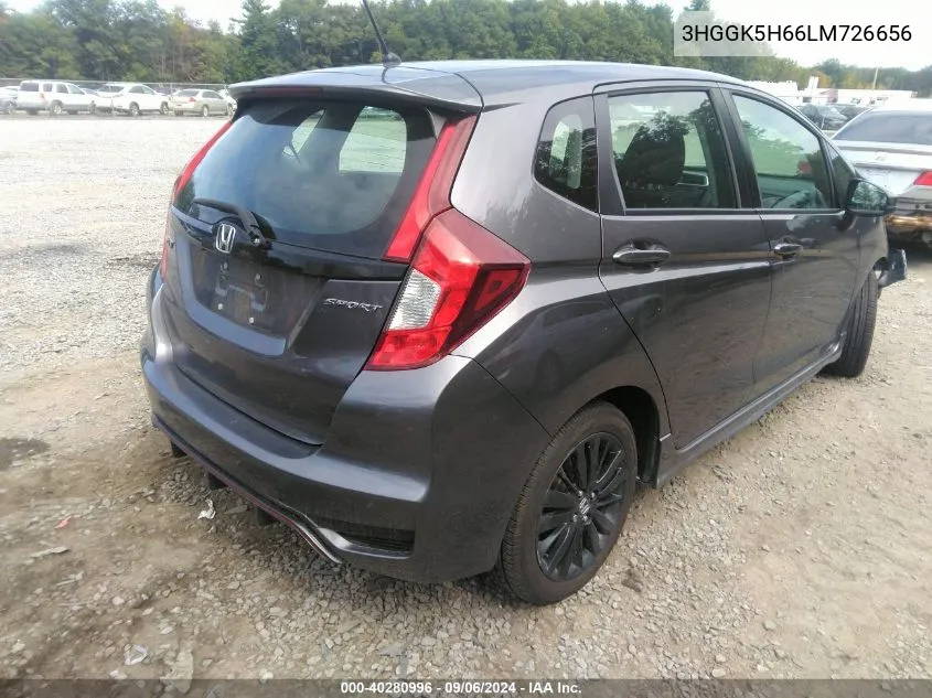 2020 Honda Fit Sport VIN: 3HGGK5H66LM726656 Lot: 40280996