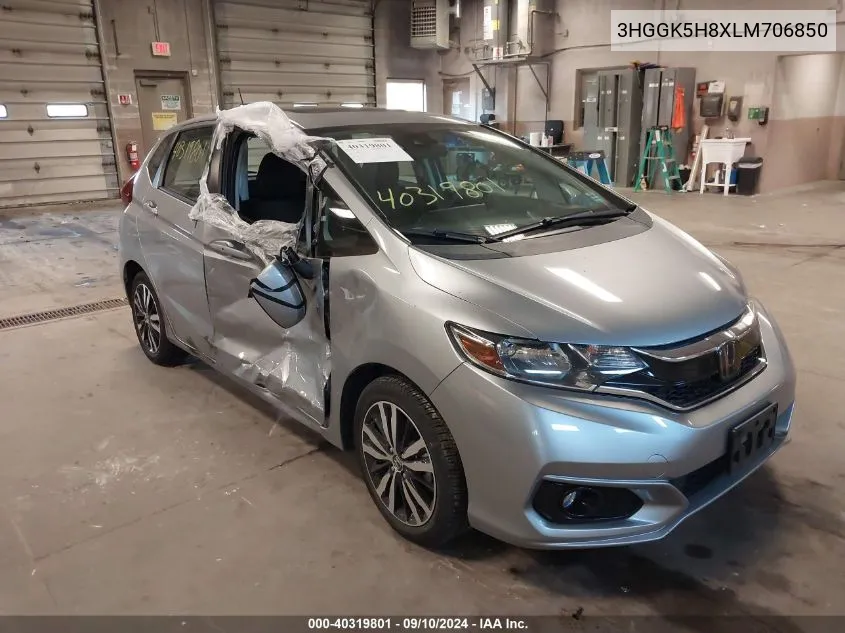 2020 Honda Fit Ex VIN: 3HGGK5H8XLM706850 Lot: 40319801