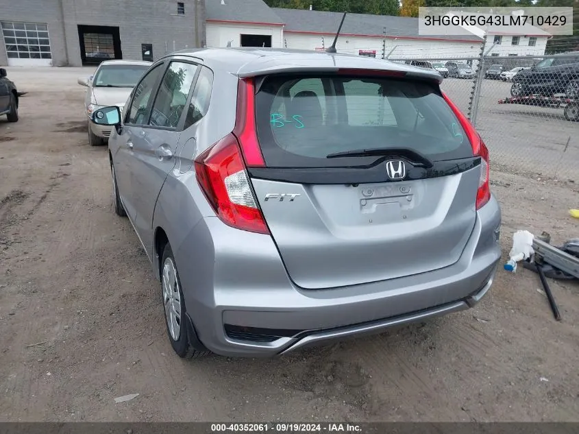 2020 Honda Fit Lx VIN: 3HGGK5G43LM710429 Lot: 40352061