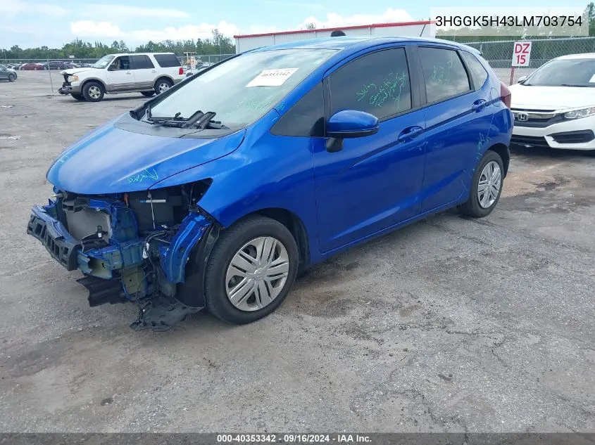 3HGGK5H43LM703754 2020 Honda Fit Lx