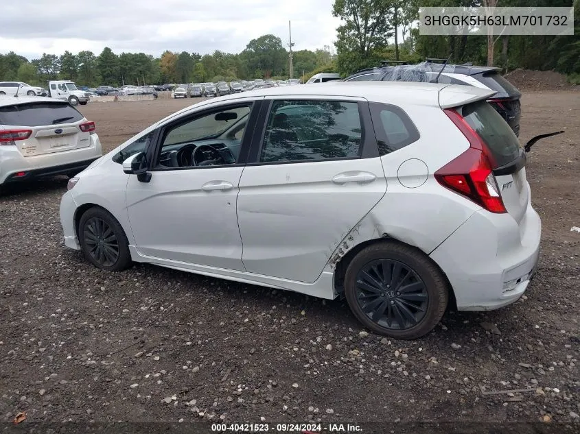 2020 Honda Fit Sport VIN: 3HGGK5H63LM701732 Lot: 40421523