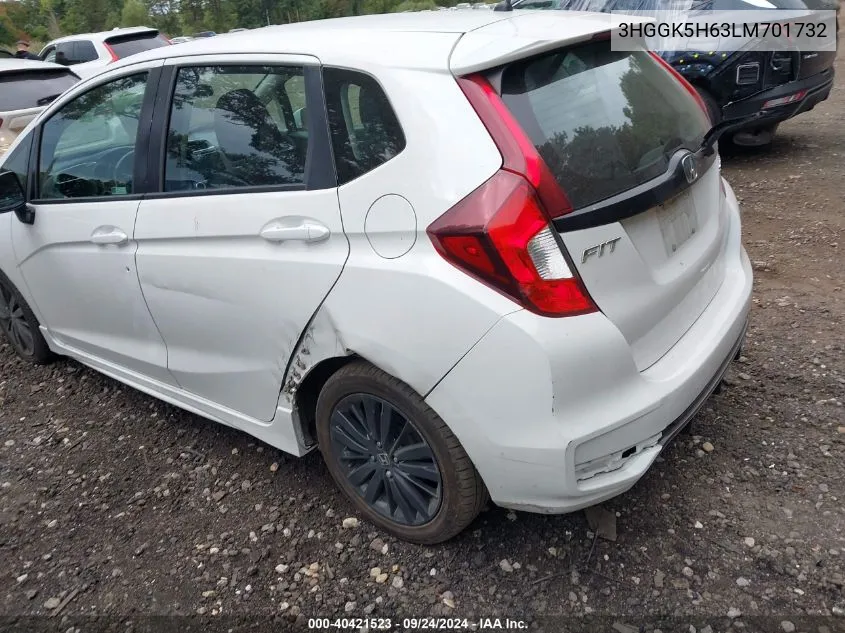 2020 Honda Fit Sport VIN: 3HGGK5H63LM701732 Lot: 40421523