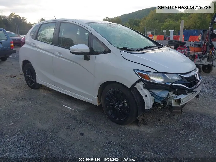 2020 Honda Fit Sport VIN: 3HGGK5H68LM726786 Lot: 40454620