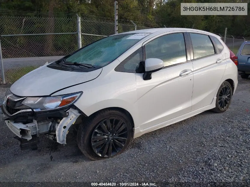 2020 Honda Fit Sport VIN: 3HGGK5H68LM726786 Lot: 40454620