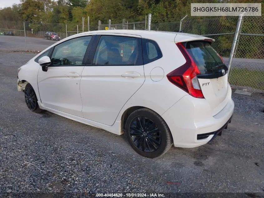 2020 Honda Fit Sport VIN: 3HGGK5H68LM726786 Lot: 40454620