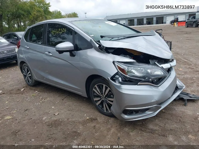 2020 Honda Fit Ex VIN: 3HGGK5H86LM733897 Lot: 40462301