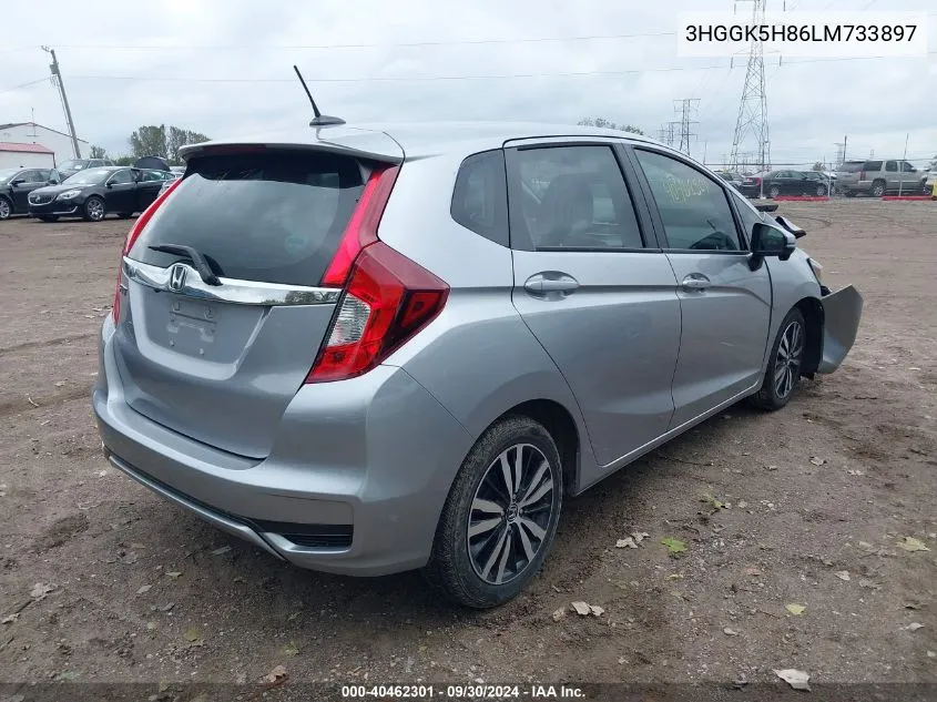 2020 Honda Fit Ex VIN: 3HGGK5H86LM733897 Lot: 40462301