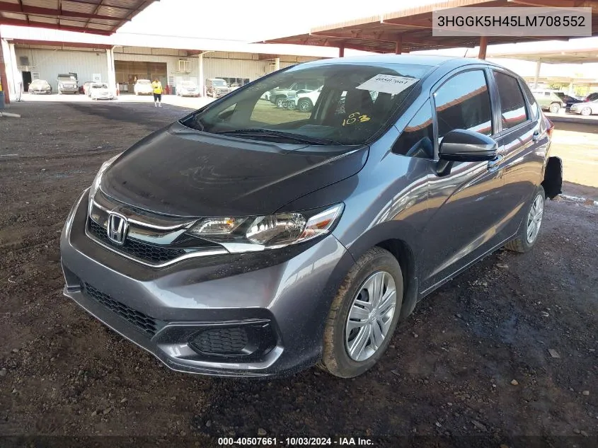 2020 Honda Fit Lx VIN: 3HGGK5H45LM708552 Lot: 40507661