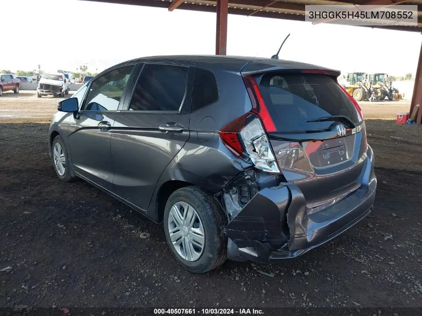 2020 Honda Fit Lx VIN: 3HGGK5H45LM708552 Lot: 40507661