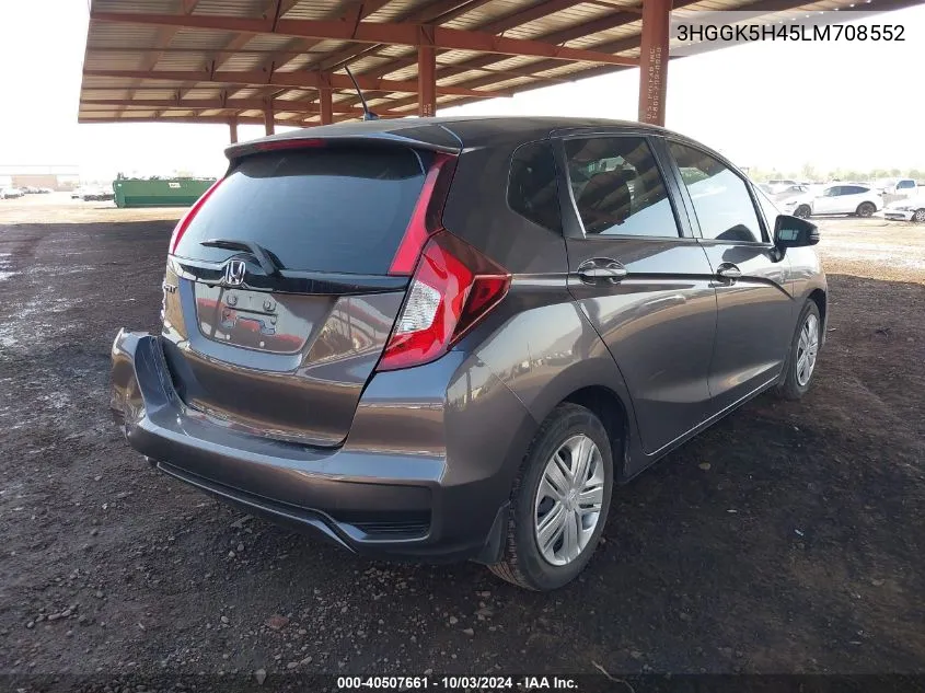 2020 Honda Fit Lx VIN: 3HGGK5H45LM708552 Lot: 40507661