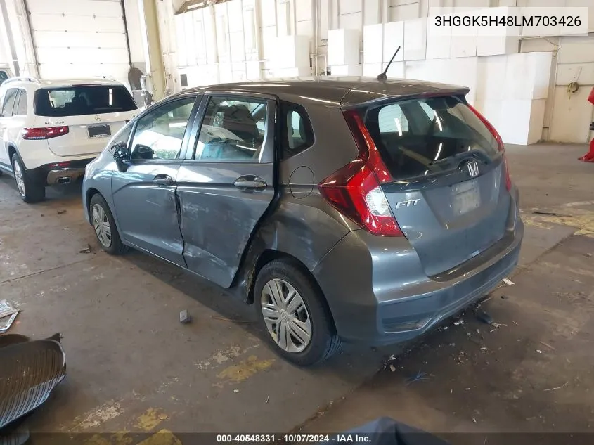 2020 Honda Fit Lx VIN: 3HGGK5H48LM703426 Lot: 40548331