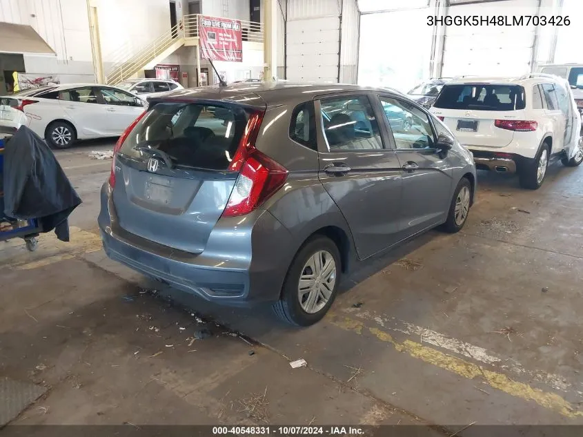 2020 Honda Fit Lx VIN: 3HGGK5H48LM703426 Lot: 40548331