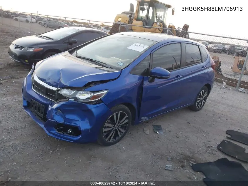 2020 Honda Fit Ex VIN: 3HGGK5H88LM706913 Lot: 40629742