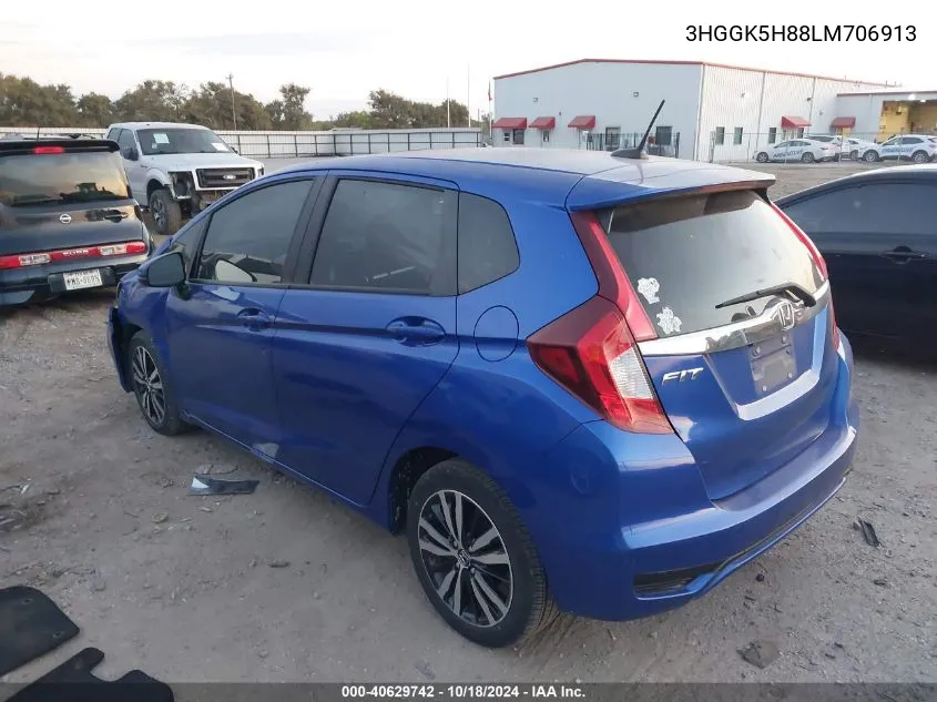 2020 Honda Fit Ex VIN: 3HGGK5H88LM706913 Lot: 40629742