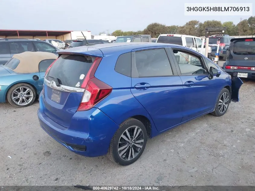 2020 Honda Fit Ex VIN: 3HGGK5H88LM706913 Lot: 40629742