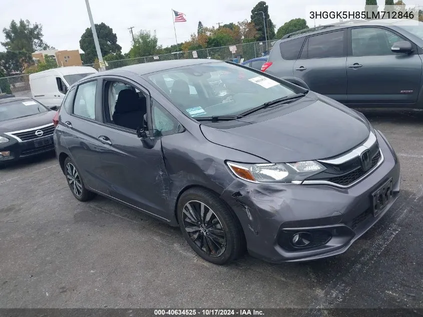 2020 Honda Fit Ex VIN: 3HGGK5H85LM712846 Lot: 40634525