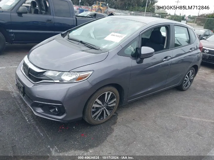 2020 Honda Fit Ex VIN: 3HGGK5H85LM712846 Lot: 40634525