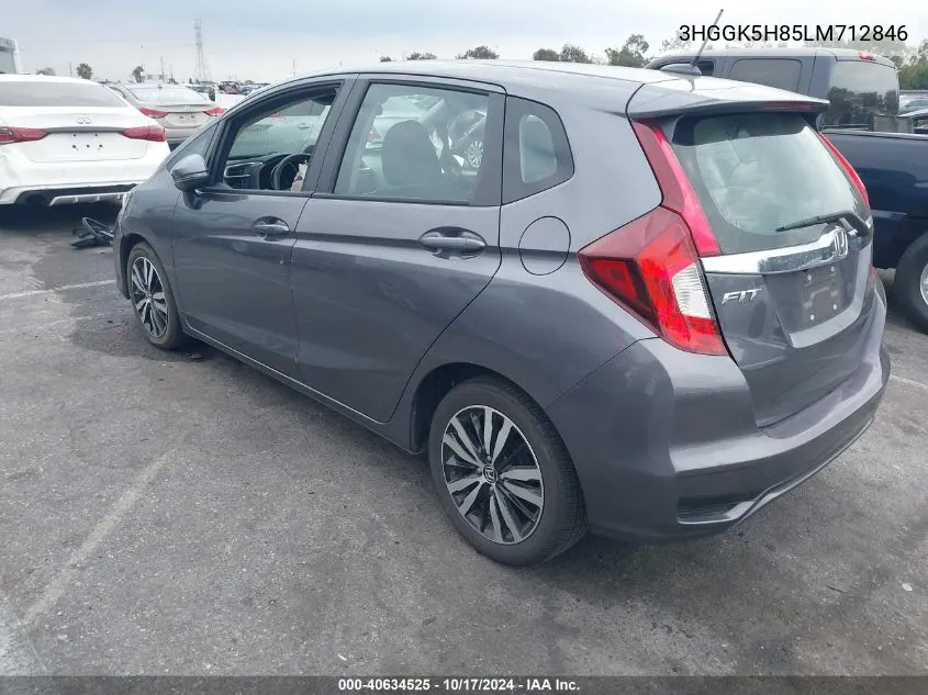 2020 Honda Fit Ex VIN: 3HGGK5H85LM712846 Lot: 40634525