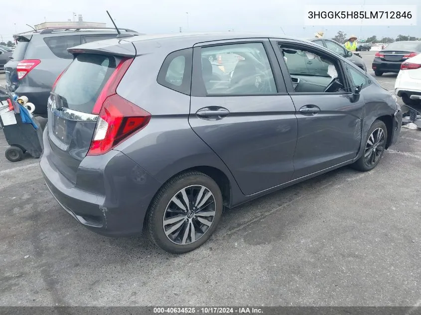 2020 Honda Fit Ex VIN: 3HGGK5H85LM712846 Lot: 40634525