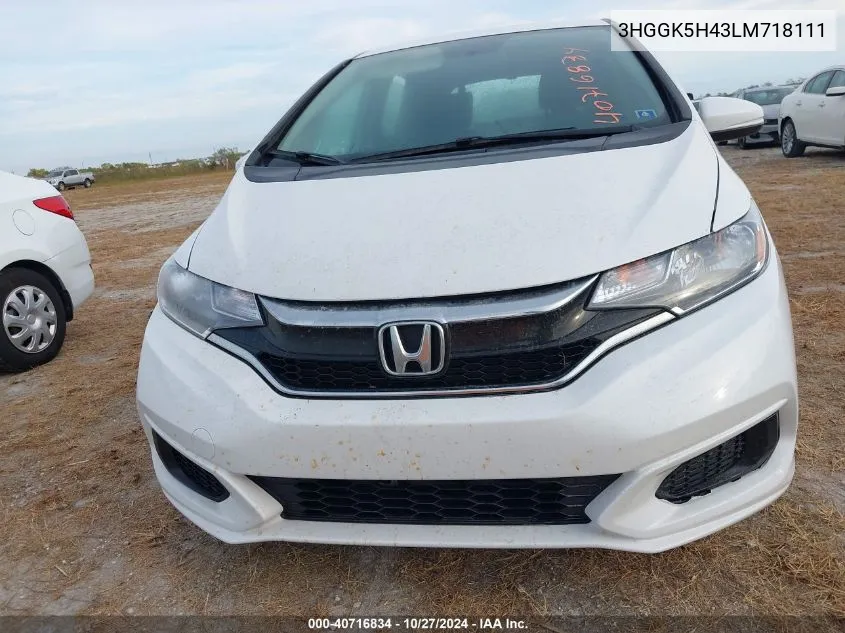 2020 Honda Fit Lx VIN: 3HGGK5H43LM718111 Lot: 40716834