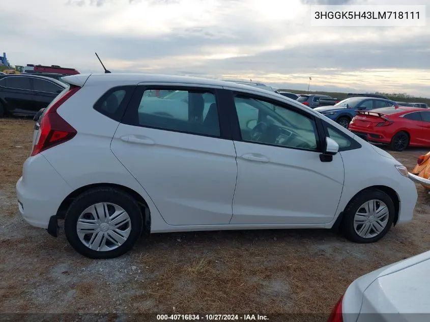 2020 Honda Fit Lx VIN: 3HGGK5H43LM718111 Lot: 40716834