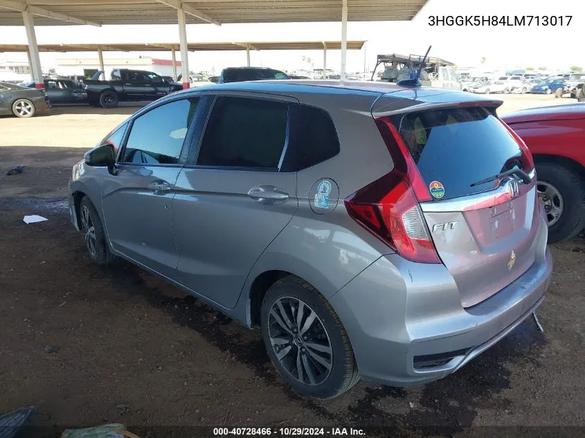 2020 Honda Fit Ex VIN: 3HGGK5H84LM713017 Lot: 40728466