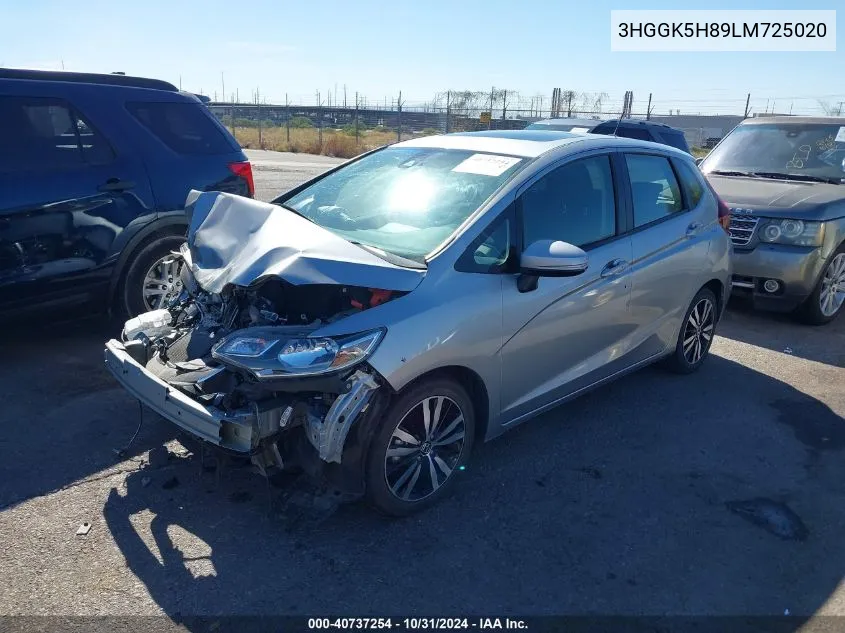 2020 Honda Fit Ex VIN: 3HGGK5H89LM725020 Lot: 40737254